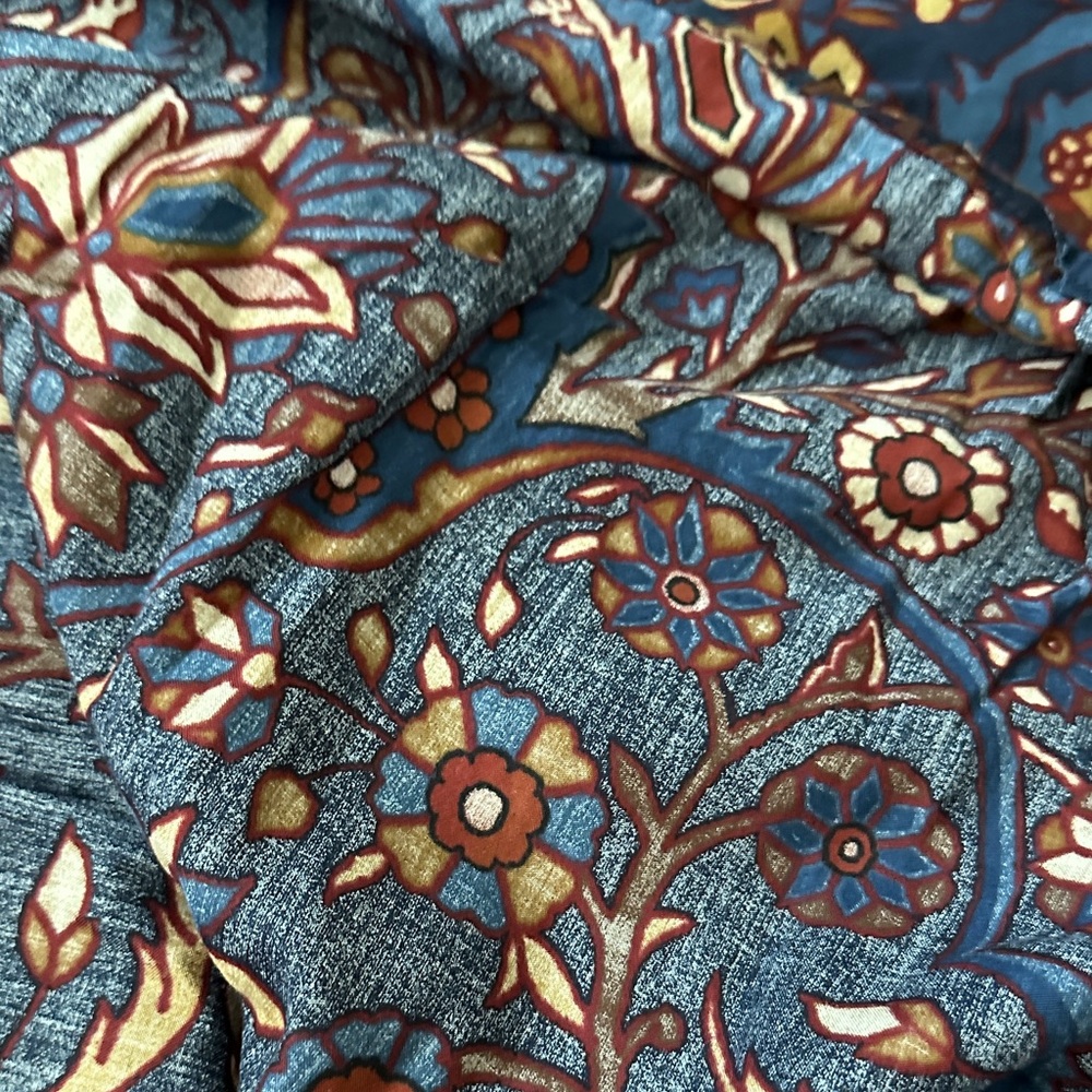 Ralph Lauren Navy and Burgundy Floral Paisley Maxi Sheet King size Brentford - Picture 4 of 6